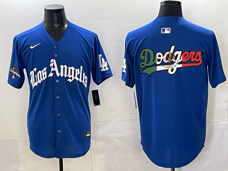 Men Los Angeles Dodgers Blank Blue 2025 Nike MLB Jersey style 0016